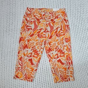 Chico's Vibrant Orange and Red Patterned Garment